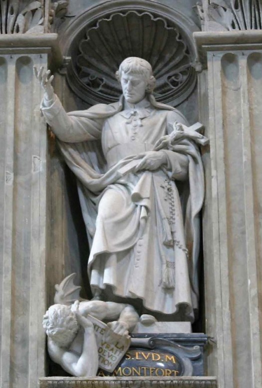 Imagem de São Luis Maria Grignion de Montfort no interior da Basílica de São Pedro, no Vaticano